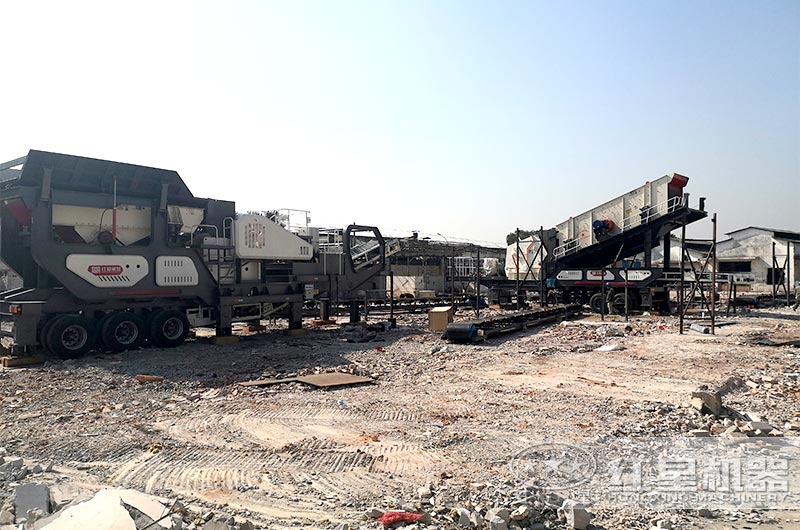 輪胎式建筑垃圾移動破碎機(jī)設(shè)備