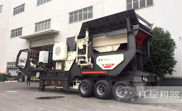 輪胎車載移動(dòng)碎石機(jī)-碎砂機(jī)