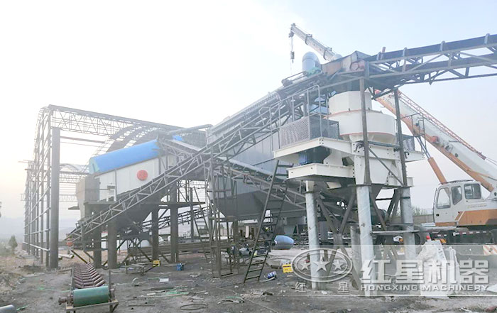 固定細沙制砂機施工作業(yè)現場