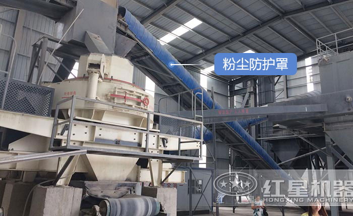 鵝卵石加工成砂子---制砂現(xiàn)場(chǎng)