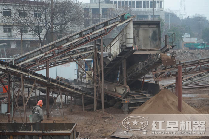 建筑垃圾破碎現(xiàn)場