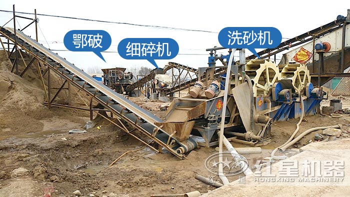 一整套水洗砂設(shè)備用戶現(xiàn)場(chǎng)