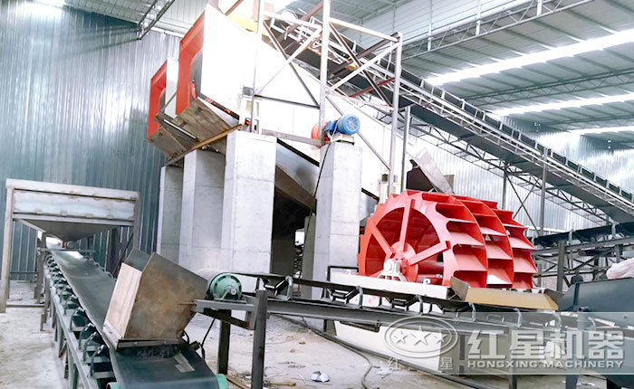 三輪洗砂機(jī)現(xiàn)場