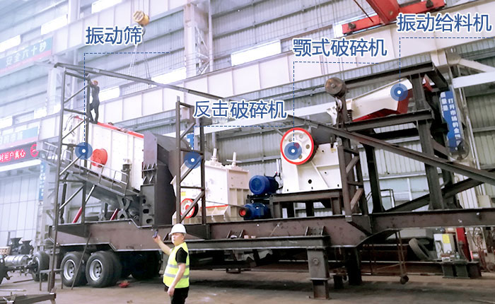 紅星機(jī)器，四合一移動(dòng)石子機(jī)