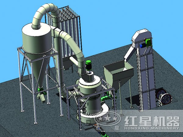 3250目超細(xì)磨粉機連續(xù)運轉(zhuǎn)